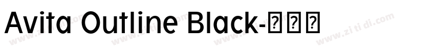 Avita Outline Black字体转换